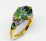 Green Tourmaline ring "Queen of Spring"