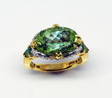 Green Tourmaline ring "Queen of Spring"