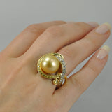 Golden South Sea Pearl ring