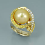Golden South Sea Pearl ring