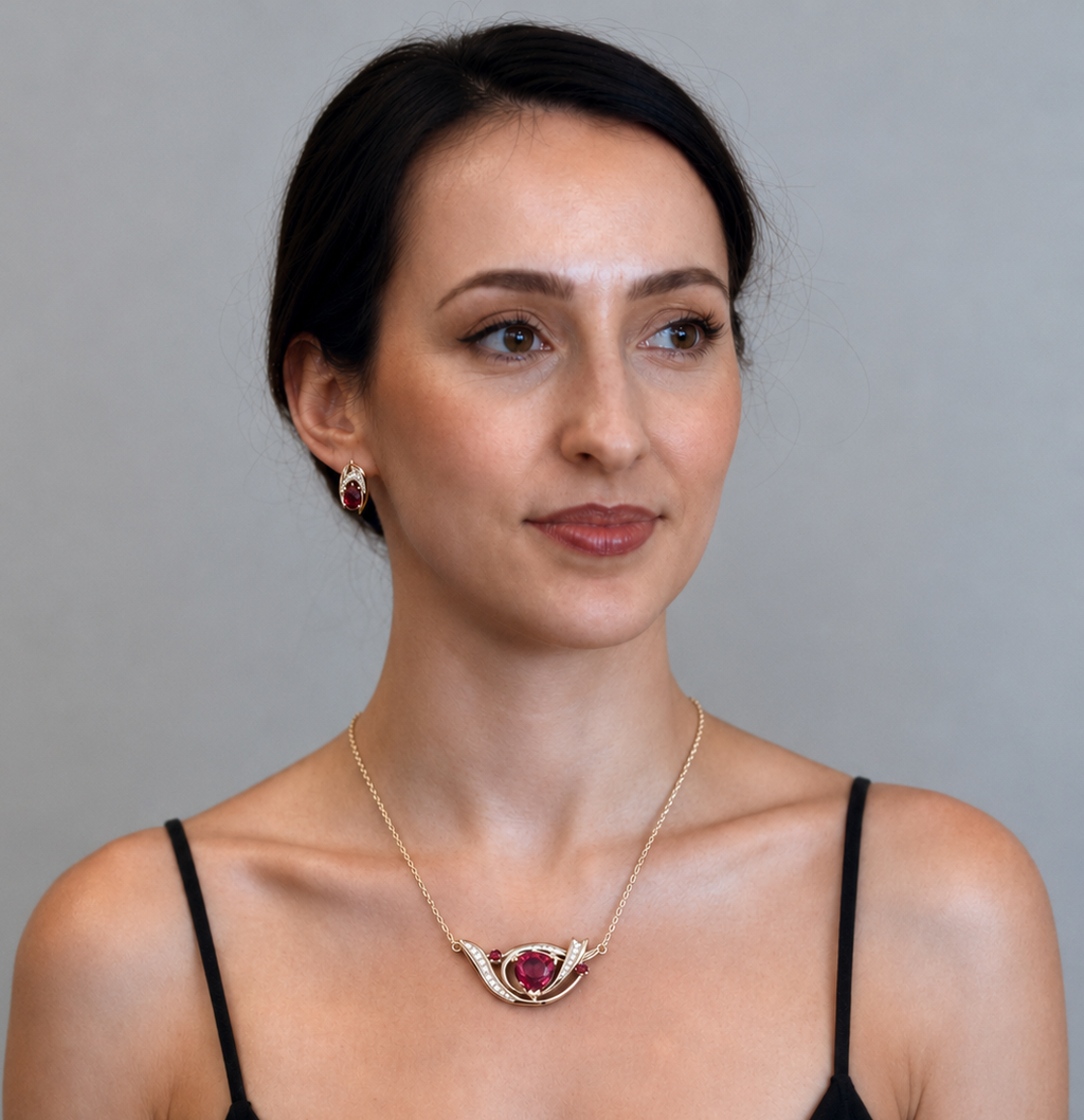 Rubellite Tourmaline  necklace 1