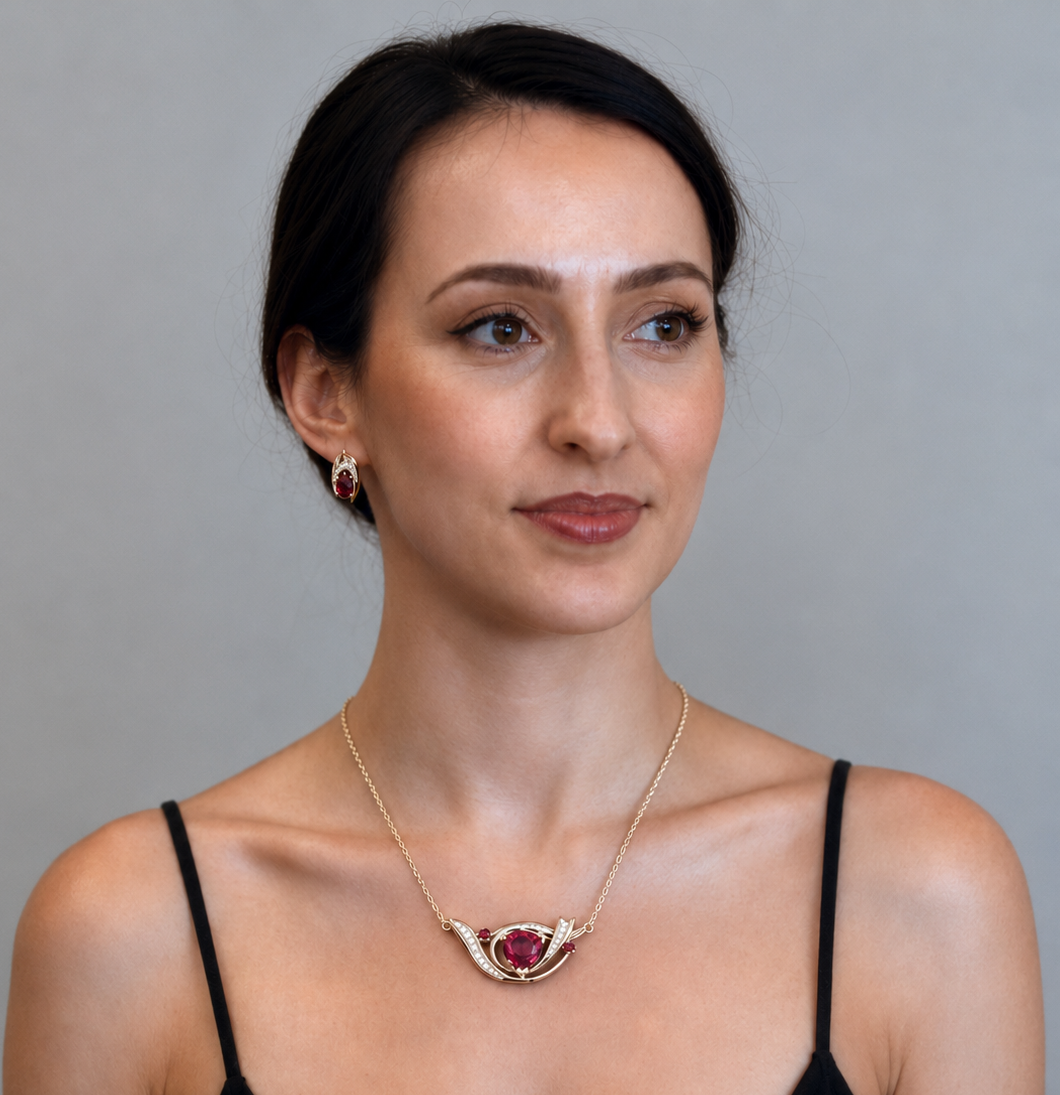 Rubellite Tourmaline  necklace 1