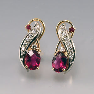 Rubellite earrings 1