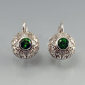 Tsavorite earrings antique 1
