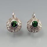 Tsavorite earrings antique 1