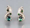 Green tourmaline earrings 1