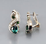 Green tourmaline earrings 1