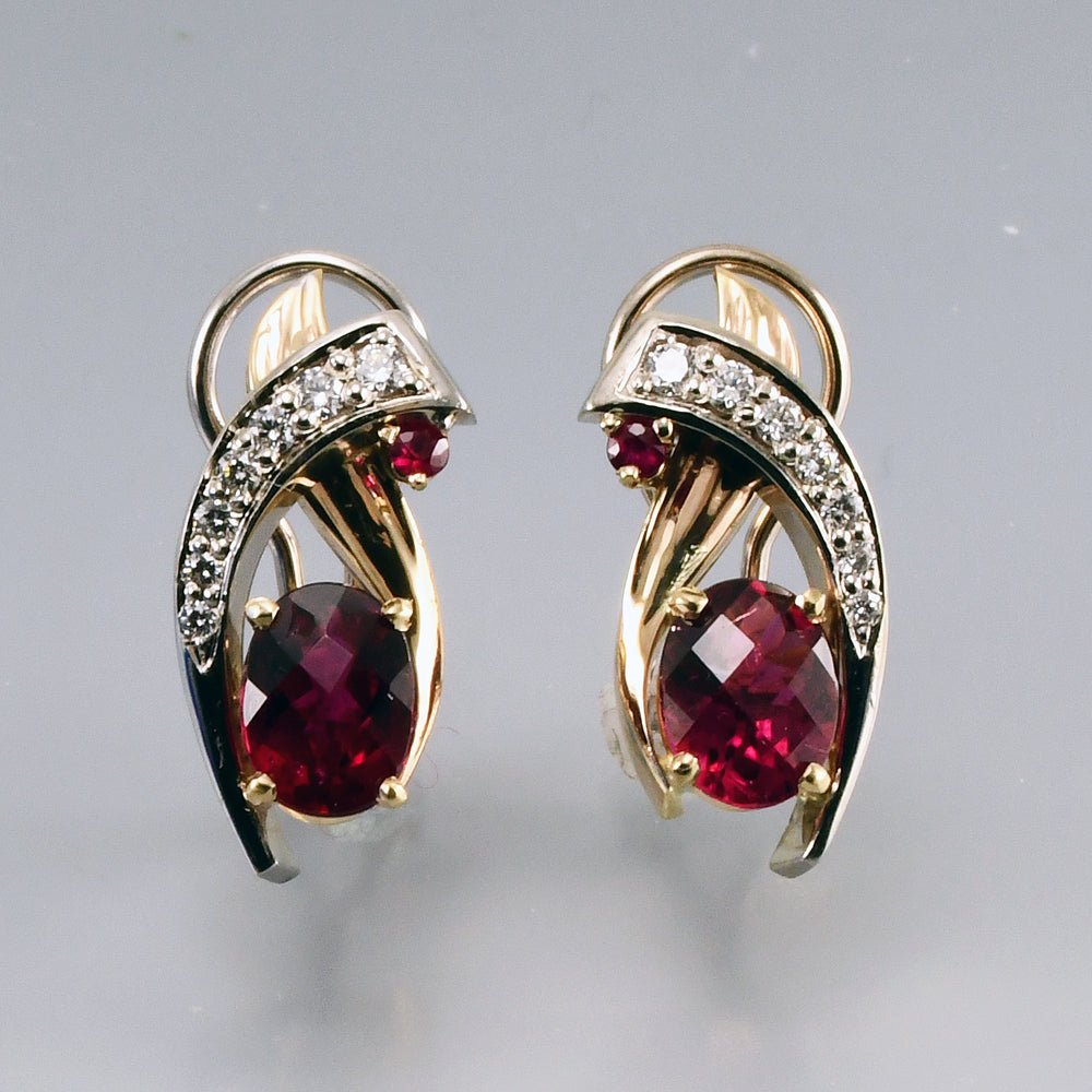 Rubellite earrings 3