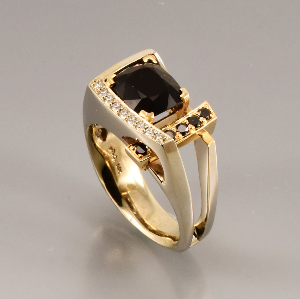 Man's Black Spinel Ring