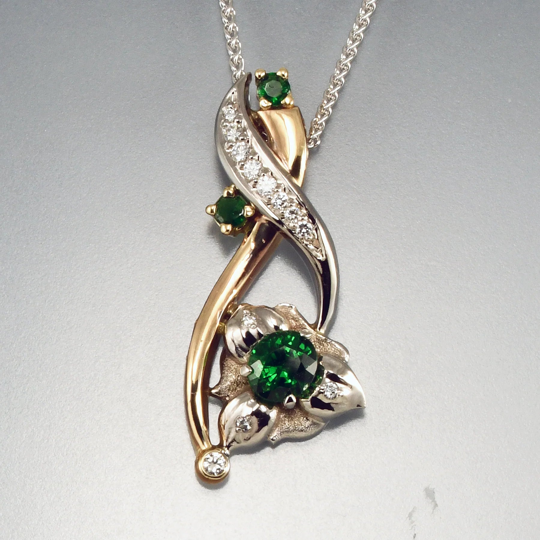Tsavorite "Orchid" pendant