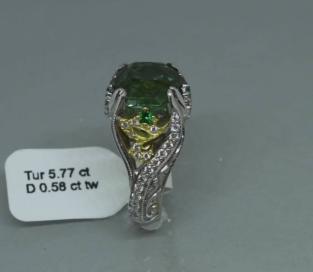 Green Tourmaline ring 2