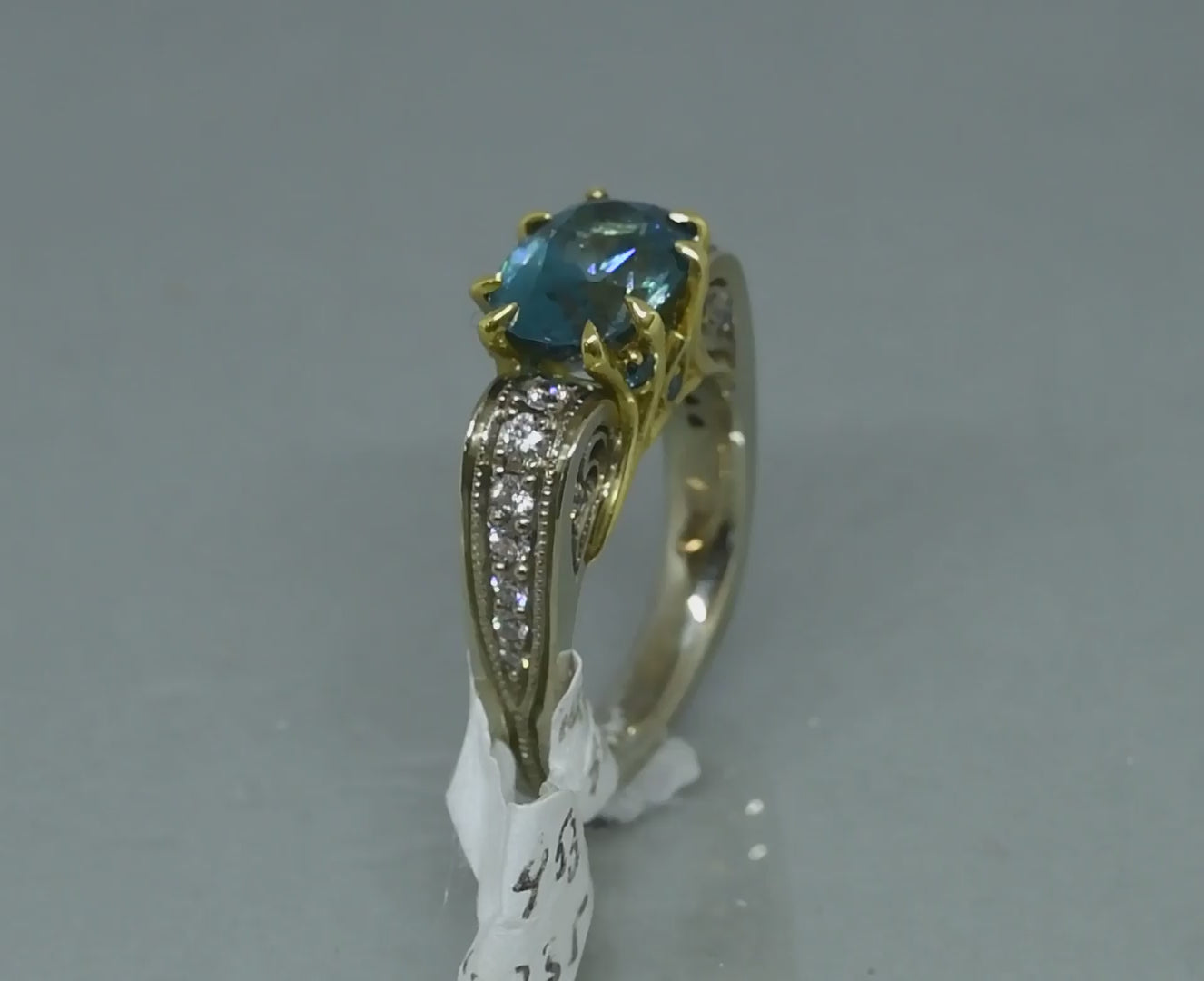Blue Zircon ring 4