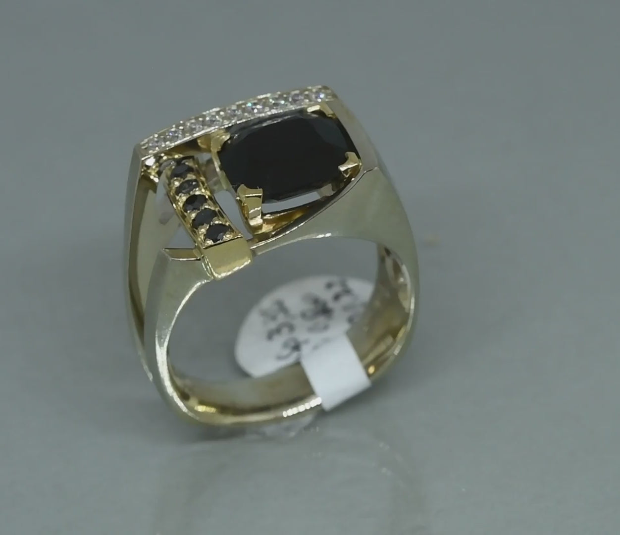 Man's Black Spinel Ring