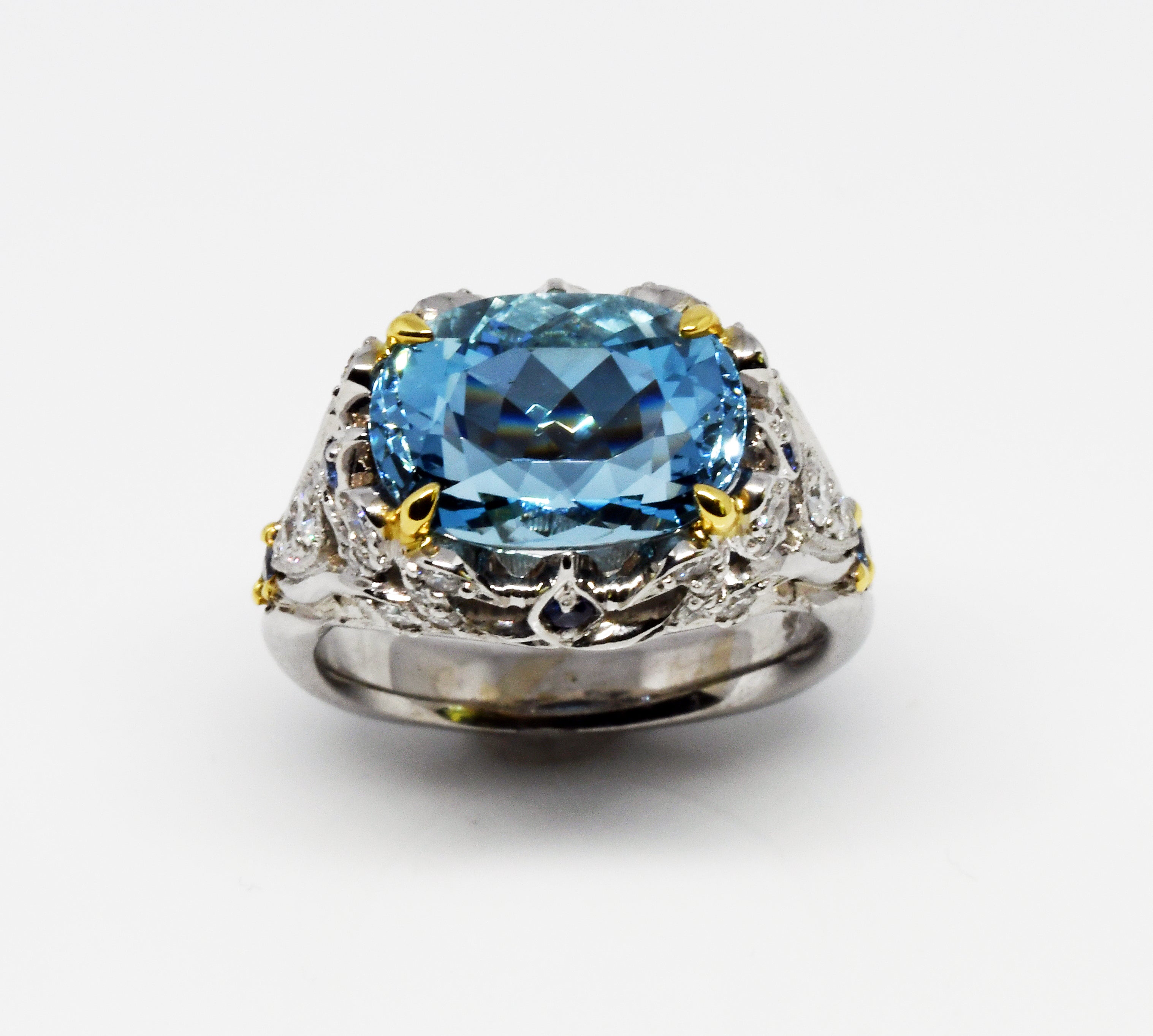 Aquamarine  ring "Arctic Princess 2"