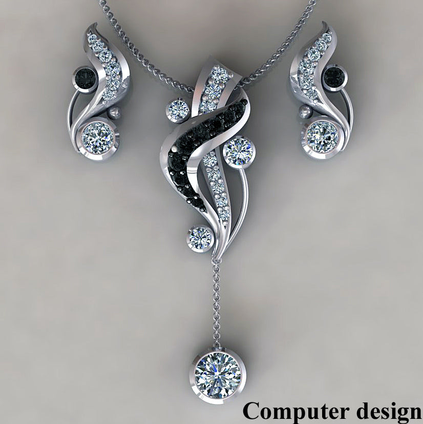 Diamond Black-White pendant 2