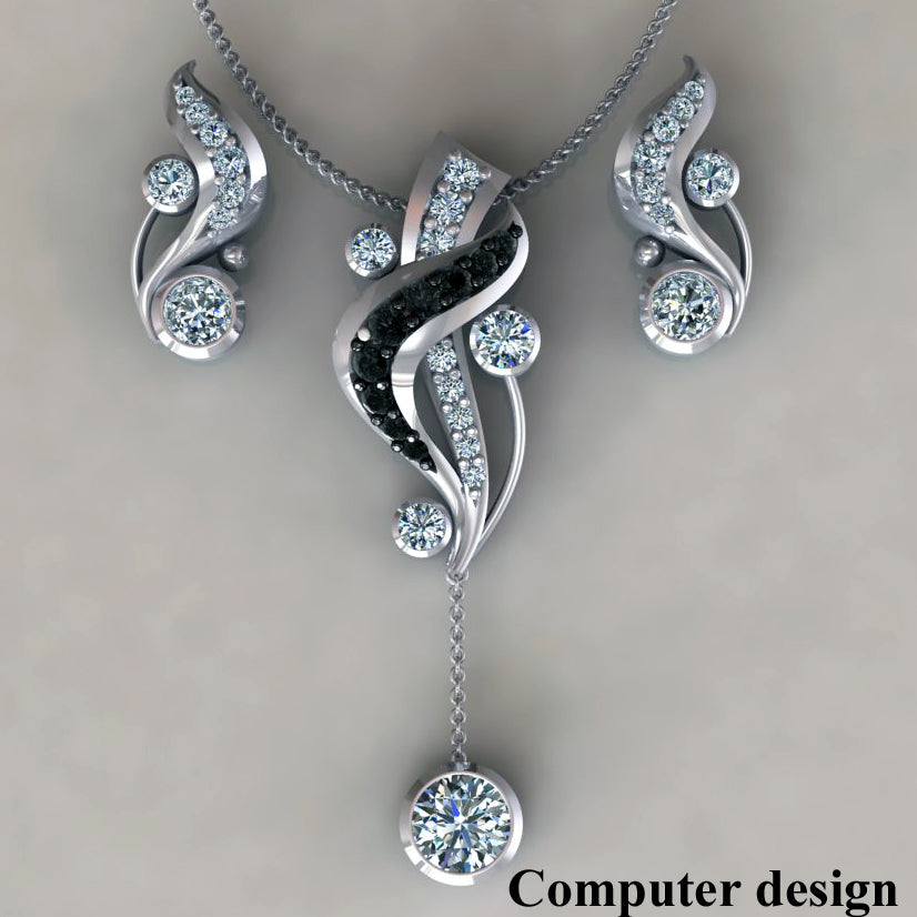 Diamond Black-White pendant 2