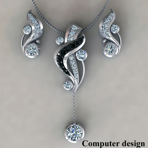 Diamond Black-White pendant 2