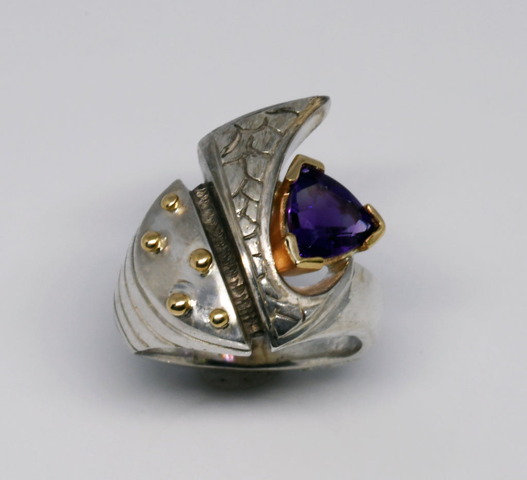 Silver amethyst ring 3.