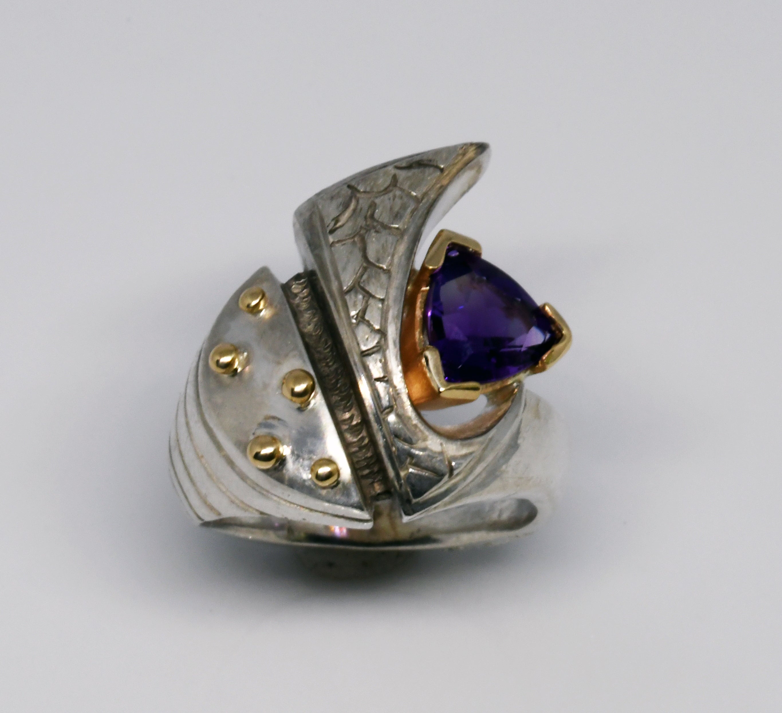 Silver amethyst ring 3.