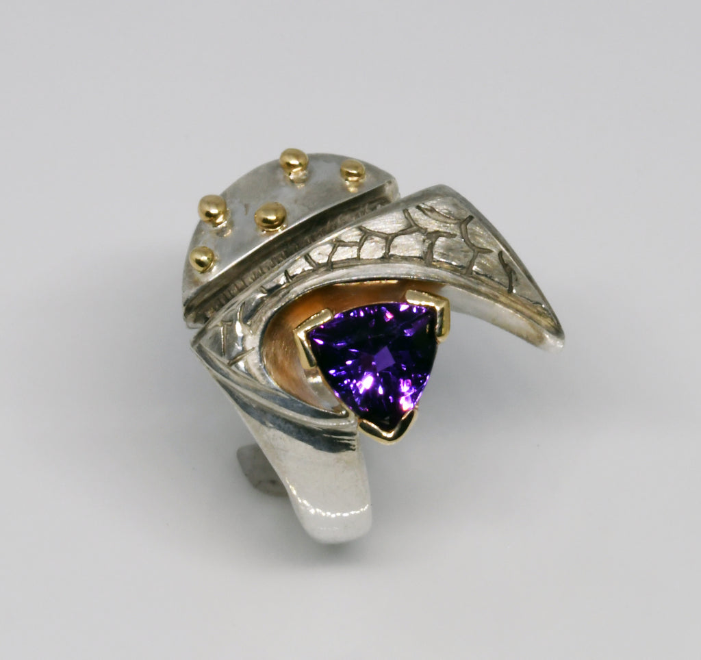 Silver amethyst ring 3.