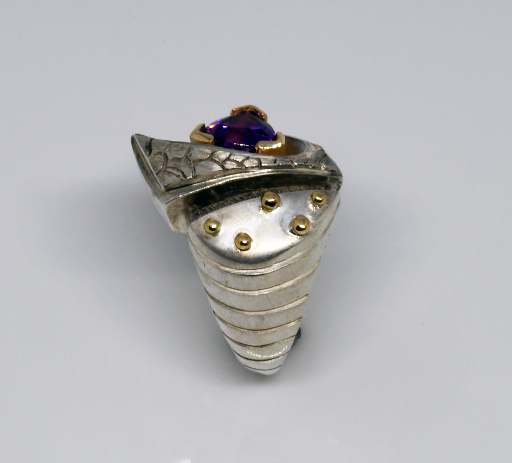Silver amethyst ring 3.