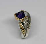 Silver amethyst ring 2.