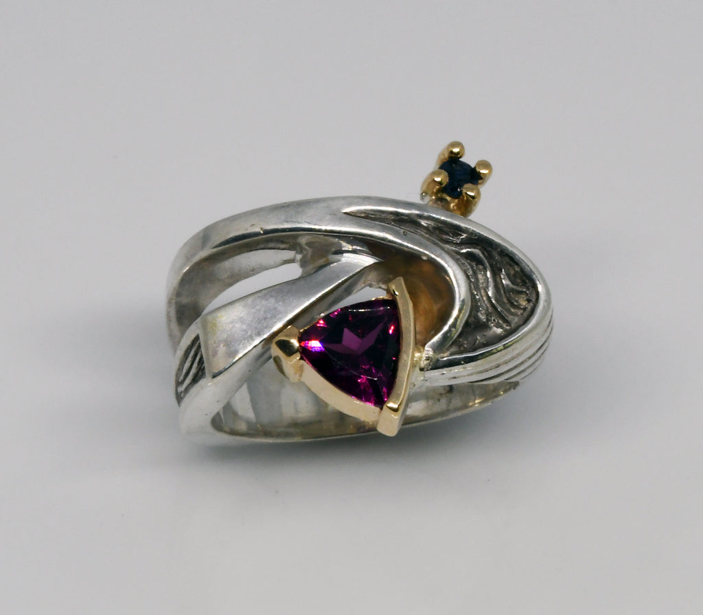 Silver amethyst ring 1.