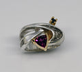 Silver amethyst ring 1.