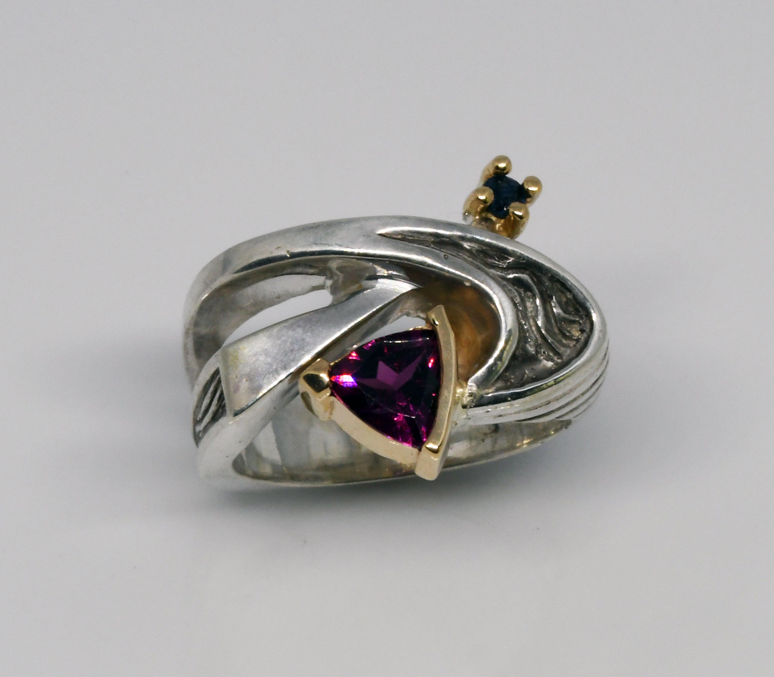 Silver amethyst ring 1.