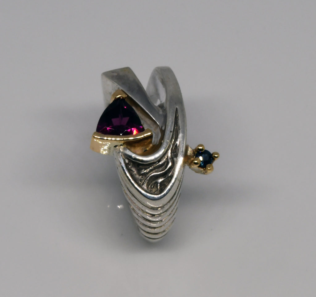 Silver amethyst ring 1.