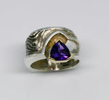 Silver amethyst ring 4.