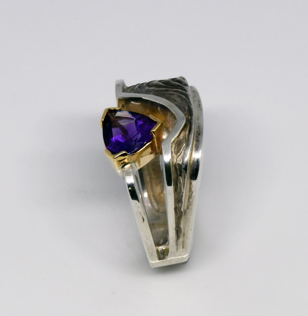 Silver amethyst ring 4.