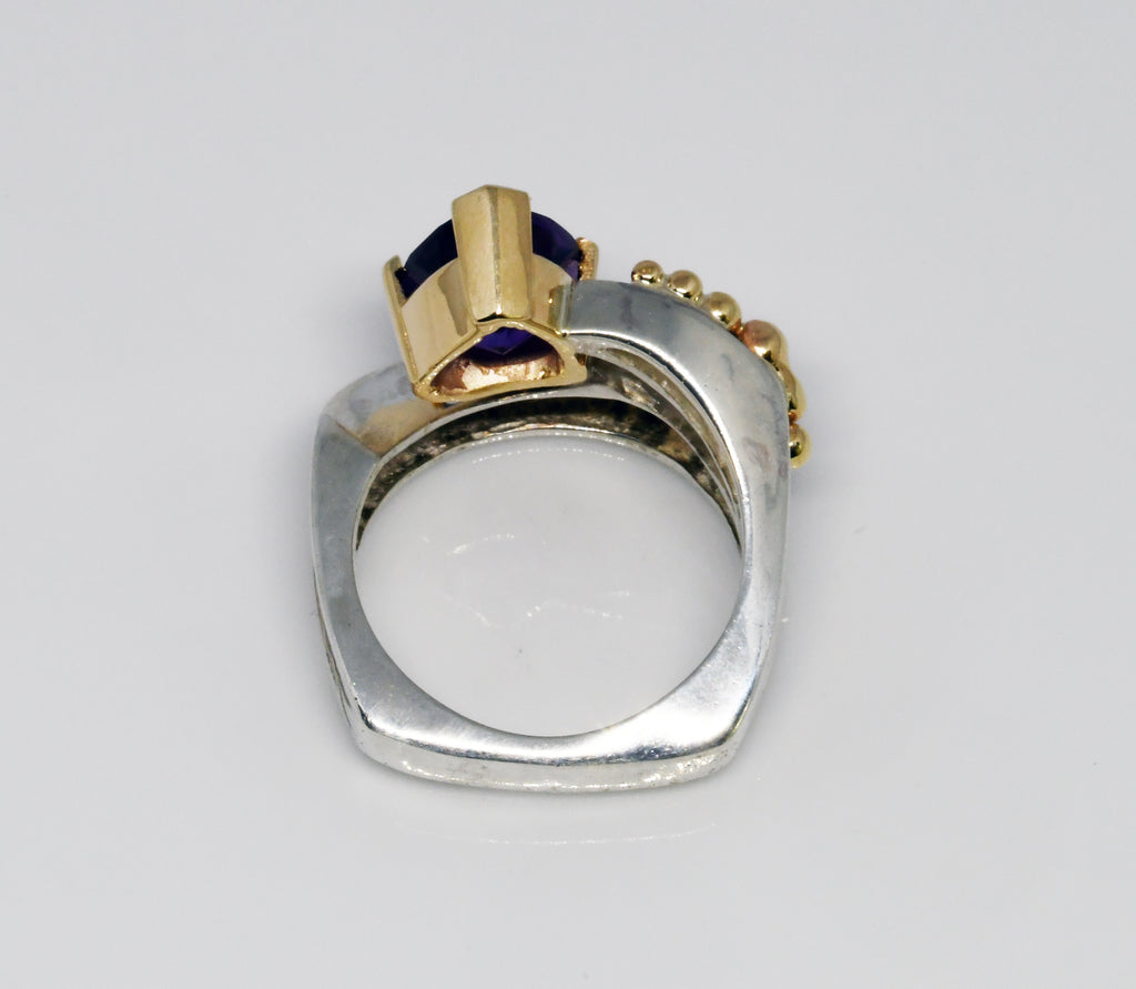 Silver amethyst ring 2.
