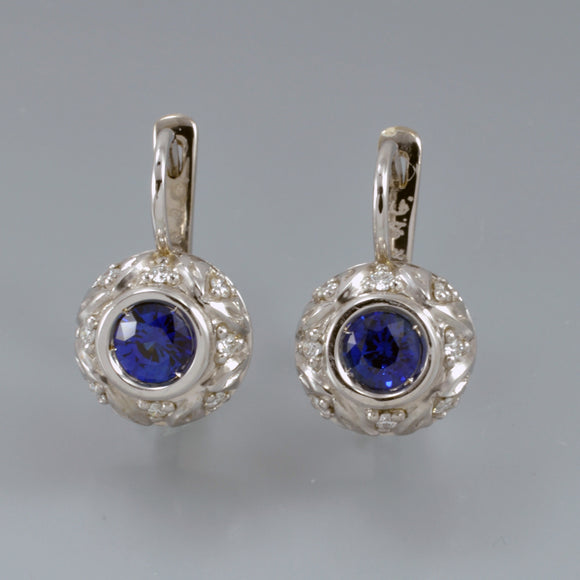Sapphire earrings antique 1