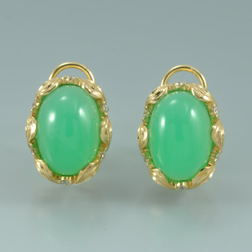 Chrysoprase earrings