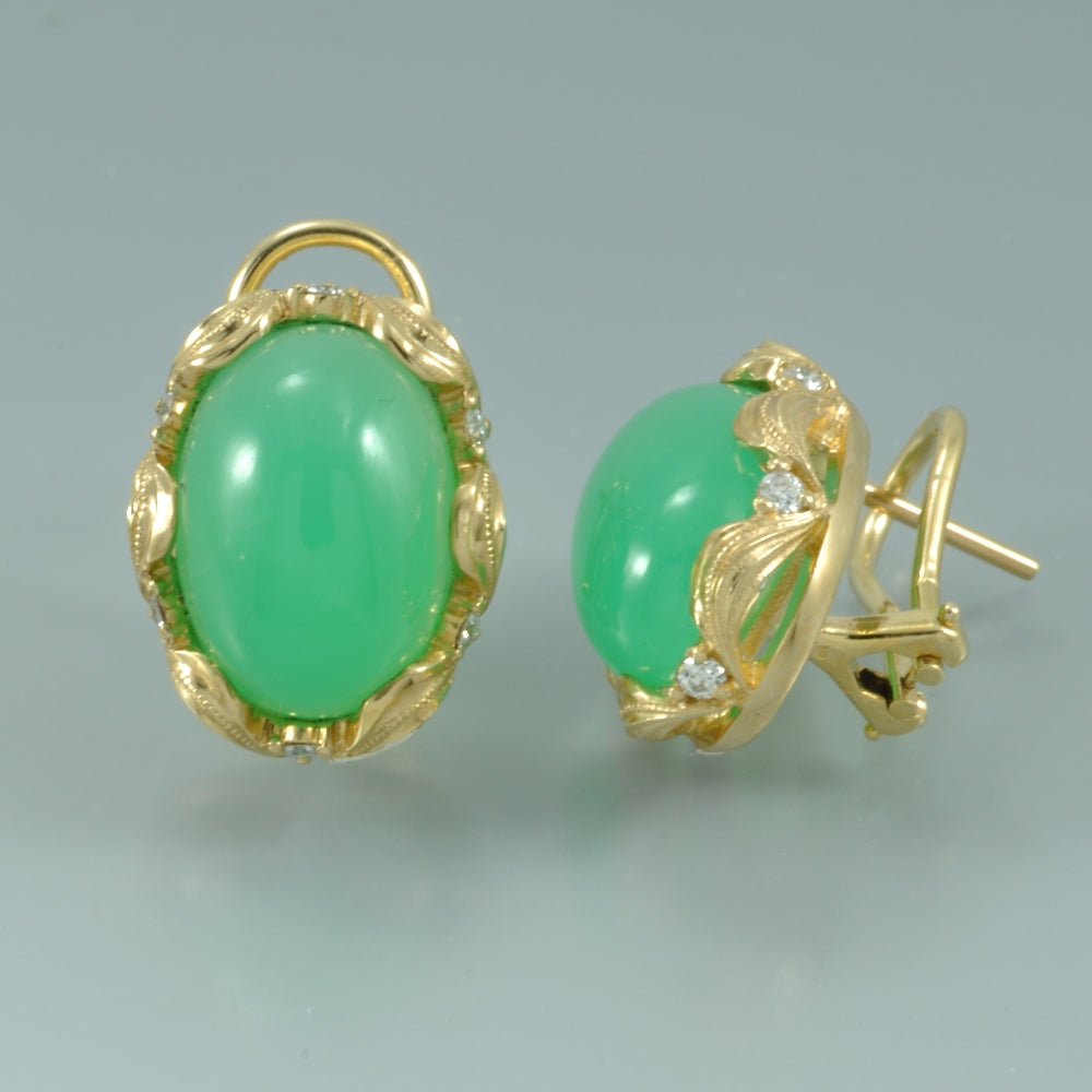 Chrysoprase earrings