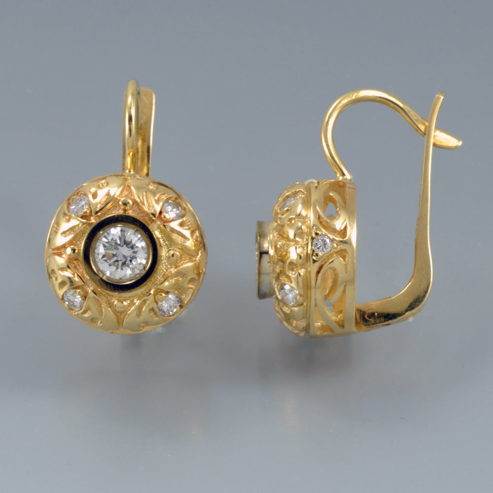 Diamond earrings antique 1