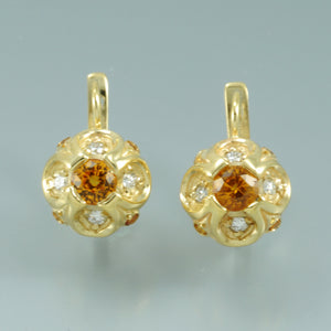 Yellow sapphire earrings 2