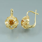 Yellow sapphire earrings 2