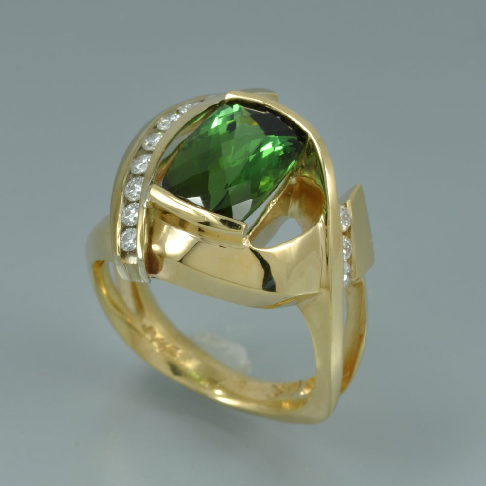 Green Tourmaline ring 7
