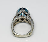 Blue zircon ring "Night Sky Princess"