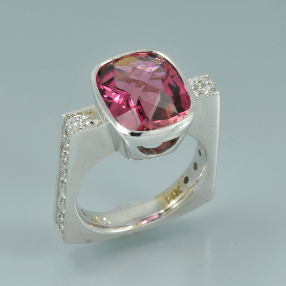 Pink Tourmaline ring