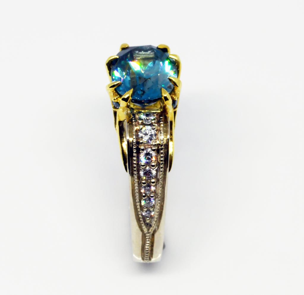 Blue Zircon ring 4