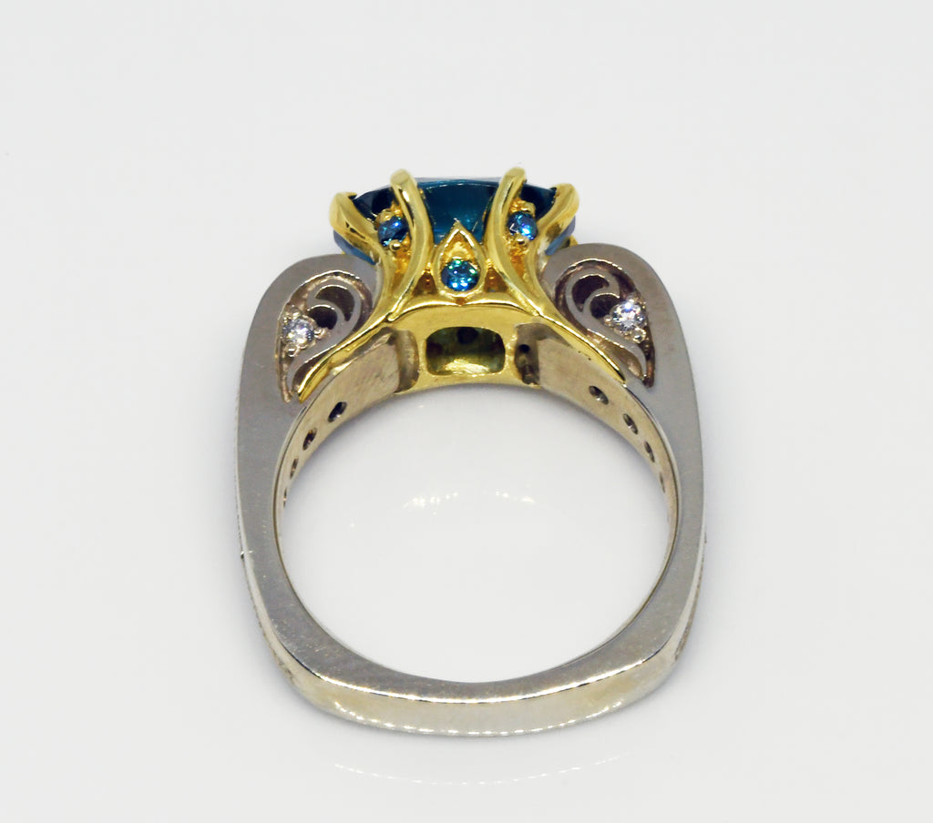 Blue Zircon ring 4