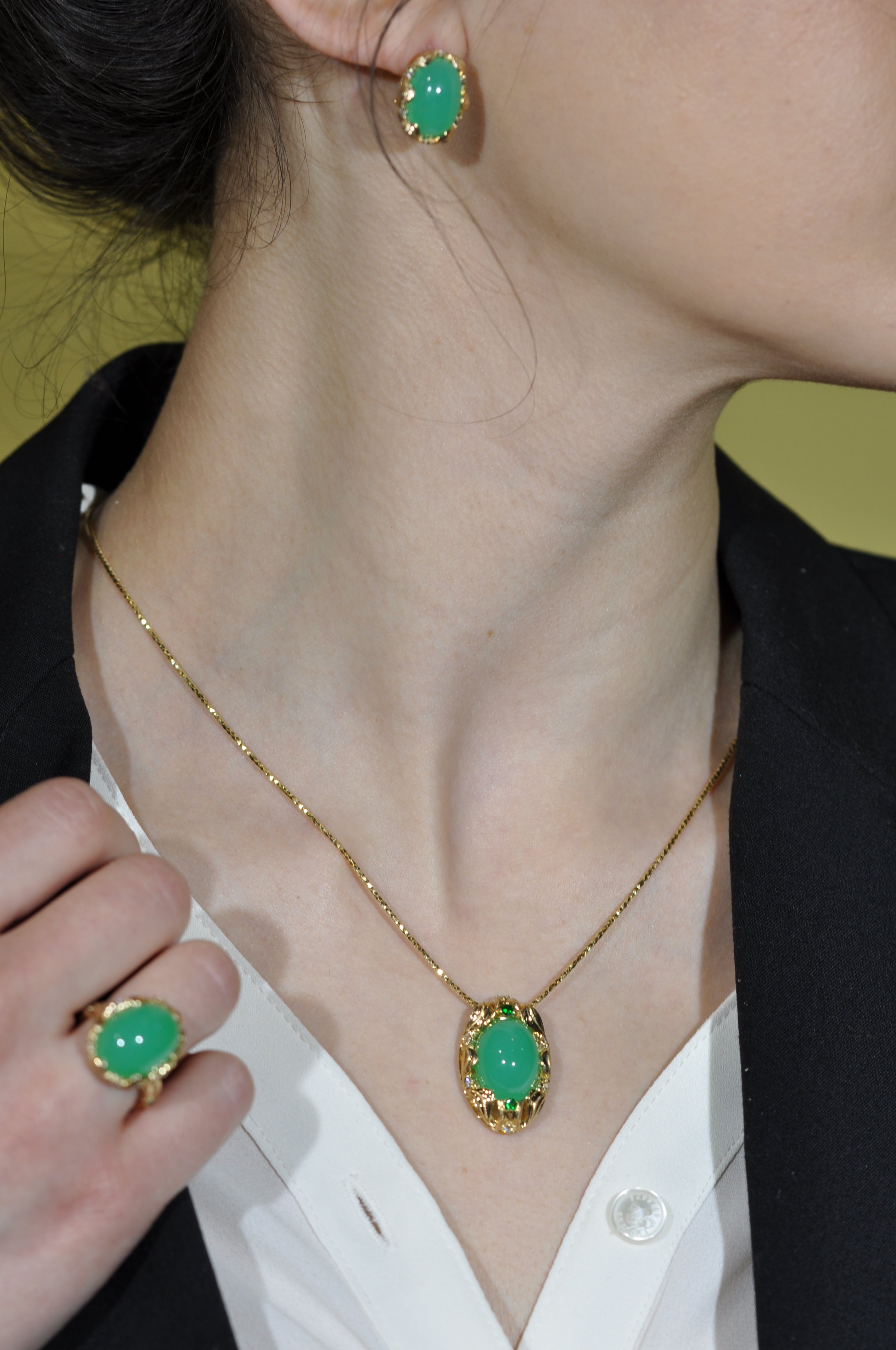 Chrysoprase earrings