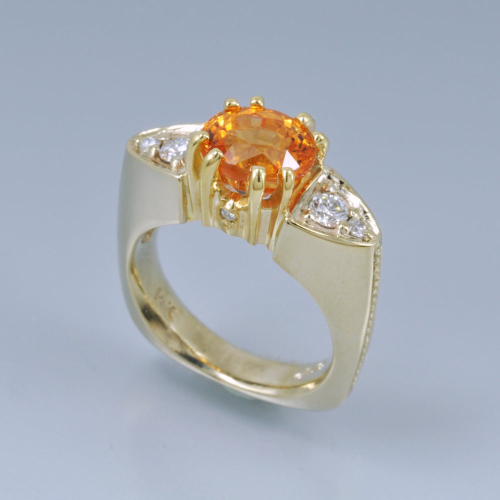 Spessartite ring