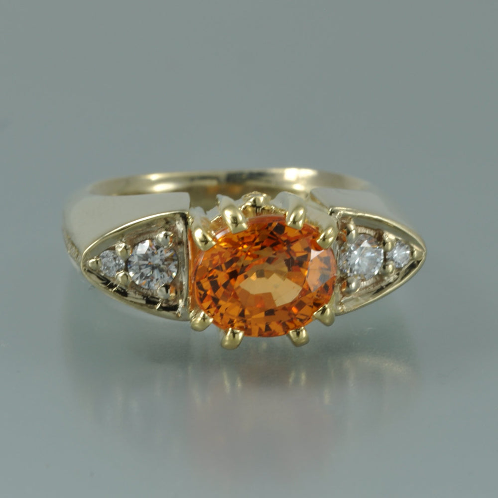Spessartite ring