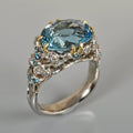 Aquamarine ring "Artic Princess 1"