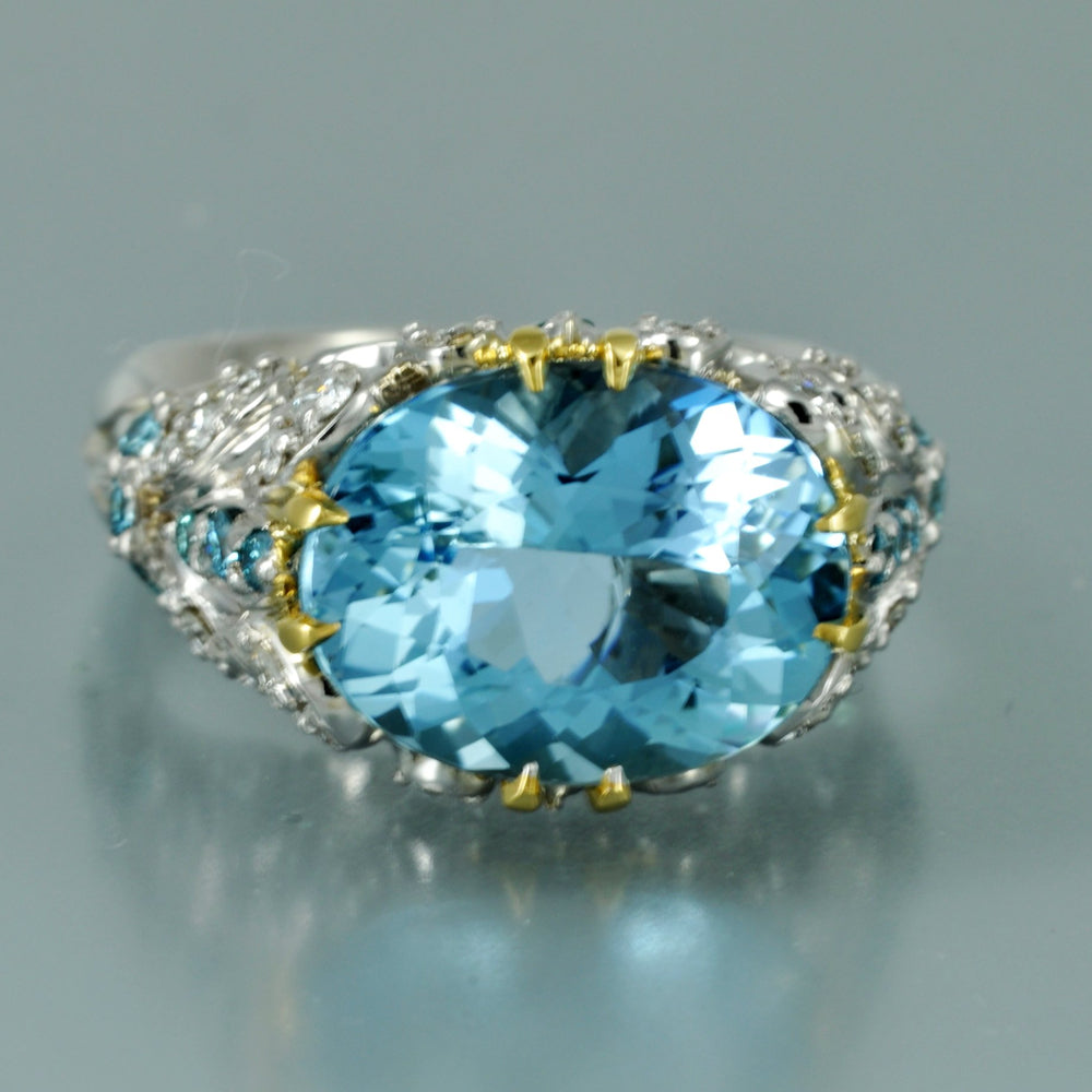 Aquamarine ring "Artic Princess 1"