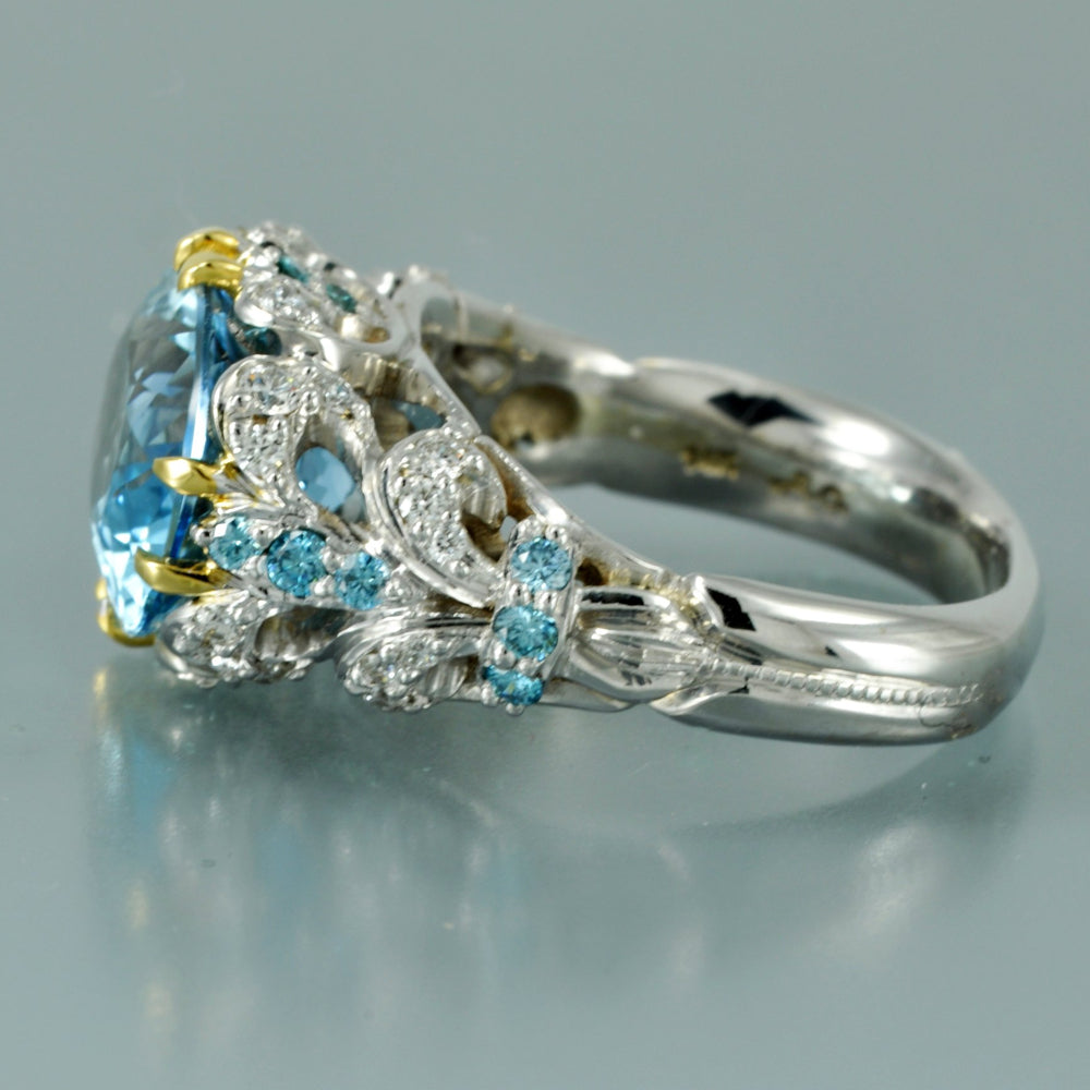 Aquamarine ring "Artic Princess 1"